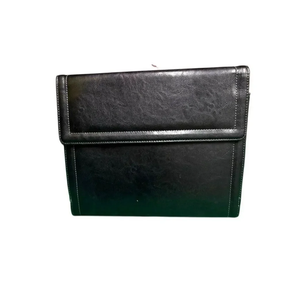 Samsonite Unisex Black Faux Leather Tri-Fold Padfolio Organizer with Calculator